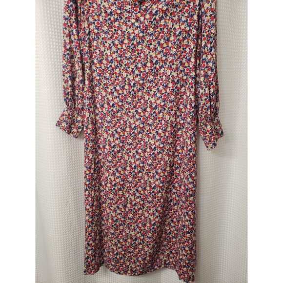 H&M Women's Dress Size Small Floral Print Button Long Sleeves Teacher Work Fall - Picture 6 of 6